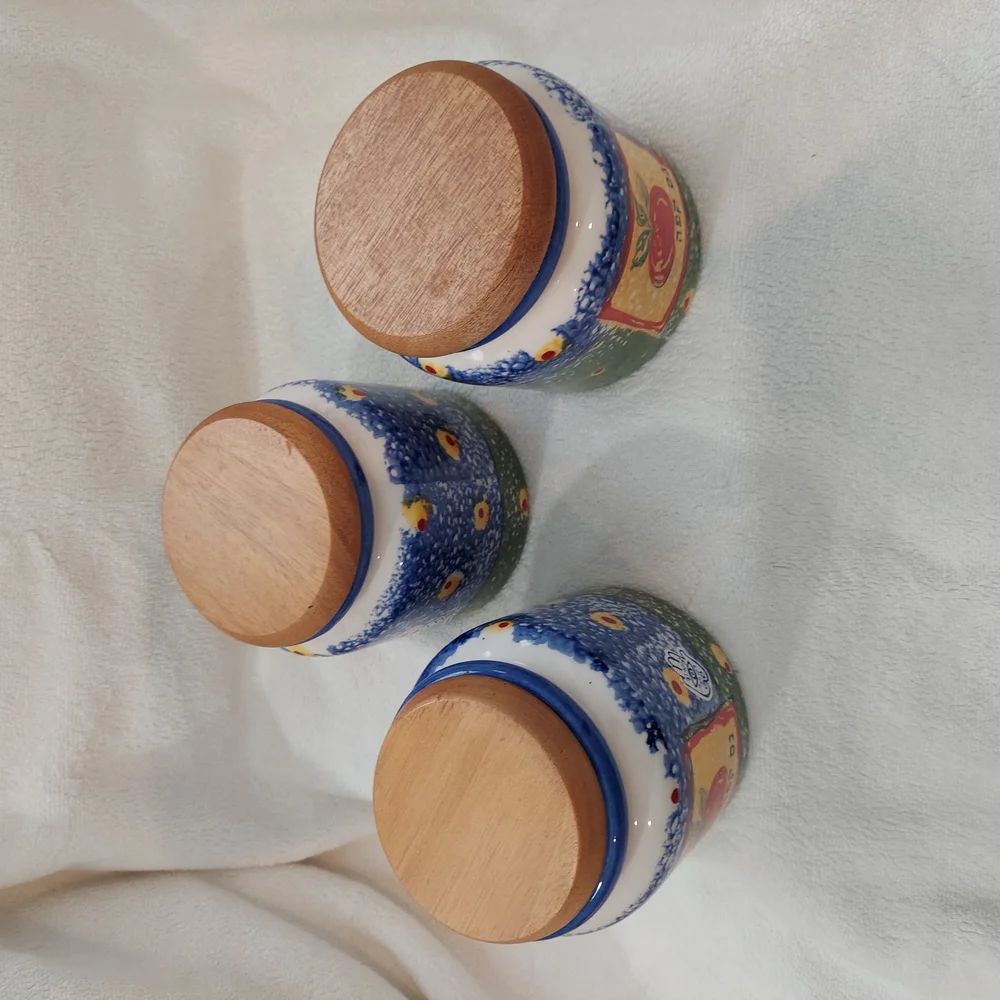Vibrant Blue & Green Food Snack Storage Containers Kitchen Or Pantry Set Of 3